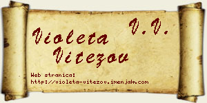 Violeta Vitezov vizit kartica